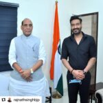 Pranitha Subhash Instagram – #Repost @rajnathsinghbjp with @make_repost
・・・
Met with renowned Hindi Film actor @ajaydevgn today. He is a wonderful actor and a good human being. He has made a film depicting the heroic efforts of the Indian Armed Forces during the 1971 war. I wish him success in his future endeavours.