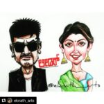 Pranitha Subhash Instagram - #Repost @eknath_arts (@get_repost) ・・・ #Caricature #sketch #art from poster #kannadacinema #kannadamovies M A S S L E A D E R . . . . #massleader #hatrikhero #drshivrajkumar #shivannafans #shivrajkumar #pranita #pranitasubhash #rajfamily #thriller #action