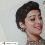 Pranitha Subhash Instagram - You are so talented! Thankyou! ❤️ #Repost @hardrock_ajay (@get_repost) ・・・ Final Touches! 5 hours of work, @pranitha.fc by @hardrock_ajay