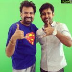 Premgi Amaren Instagram - With Vijay Antony at salim shooting spot 🎥🙌