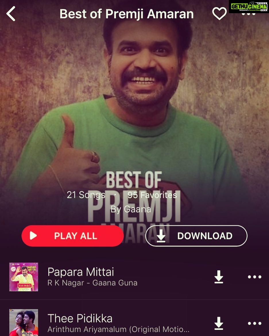 Premgi Amaren Instagram - Thank you Gaana