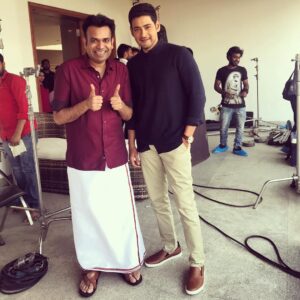 Premgi Amaren Instagram - Had super fun acting again with the smartest cutest mahesh Babu Anna in hyd 👍👍