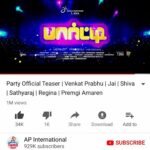 Premgi Amaren Instagram - Party teaser gets 1M views 🙏 https://youtu.be/eD_kKt_JeBw