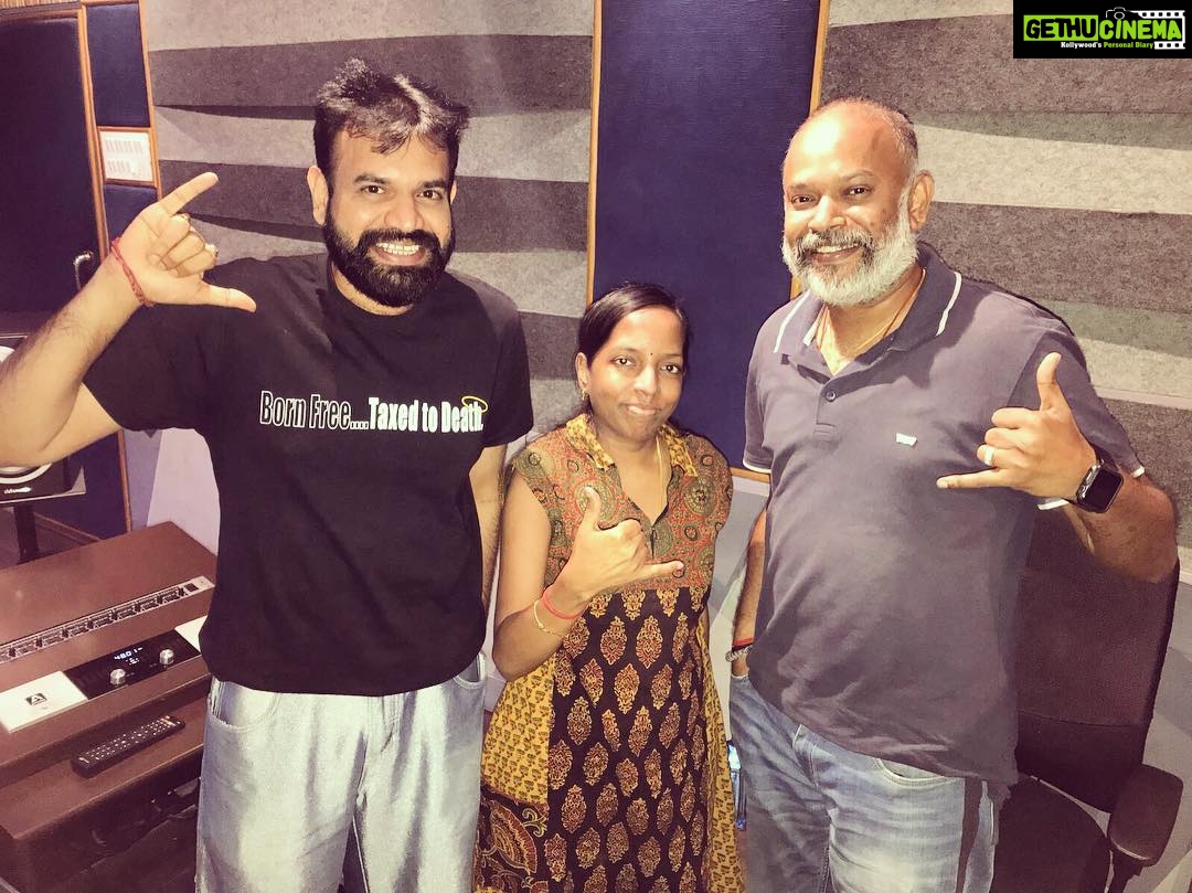 Premgi Amaren Instagram - My brother and sister sings in my music for my next film R K Nagar #MusicalFamily