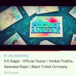 Premgi Amaren Instagram – R K Nagar teaser trending number 1 in YouTube – Premgi ‘s musical 😉 https://youtu.be/CdjlsV8_5YY