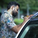 Prithviraj Sukumaran Instagram - When inspiration strikes in the middle of the road..you stop and write! 🤪 @brodaddymovie days! Photo: @sinat_savier