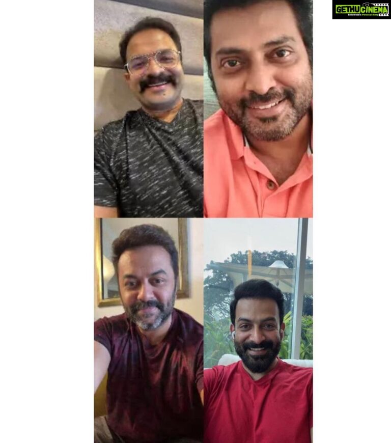 Prithviraj Sukumaran Instagram - Last year’s lockdown, we put out a similar screenshot. Difference this time being, I’m lucky to be at home with family as opposed to the middle of the desert, and India is waging a battle far tougher than same time a year back. As much as we enjoy doing this, we hope the next time it’s out of choice, and not because we cannot meet up for real! Stay home. Stay safe. #Classmates