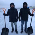 Prithviraj Sukumaran Instagram - Snowboys ⛄️ From the tale end shoot of #LUCIFER in Russia. #VavaKottarakkara #JayanNambiar We had to shovel snow more than capture footage 😄