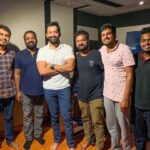 Prithviraj Sukumaran Instagram – @jakes_bejoy and team. Kuruthi re-recording. 😊❤️ #ComingSoon