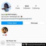 Prithviraj Sukumaran Instagram – Just wanted to bring your attention to this fake handle. This is not a page managed by us and neither do we see the need for our 6 year old to have a social media presence. Once she’s older she can decide for herself about the same. So please don’t fall prey to this! 🙏🏼 ☮️ #FakeHandle#Shameful#LetKidsBeKids#ReportThisHandle