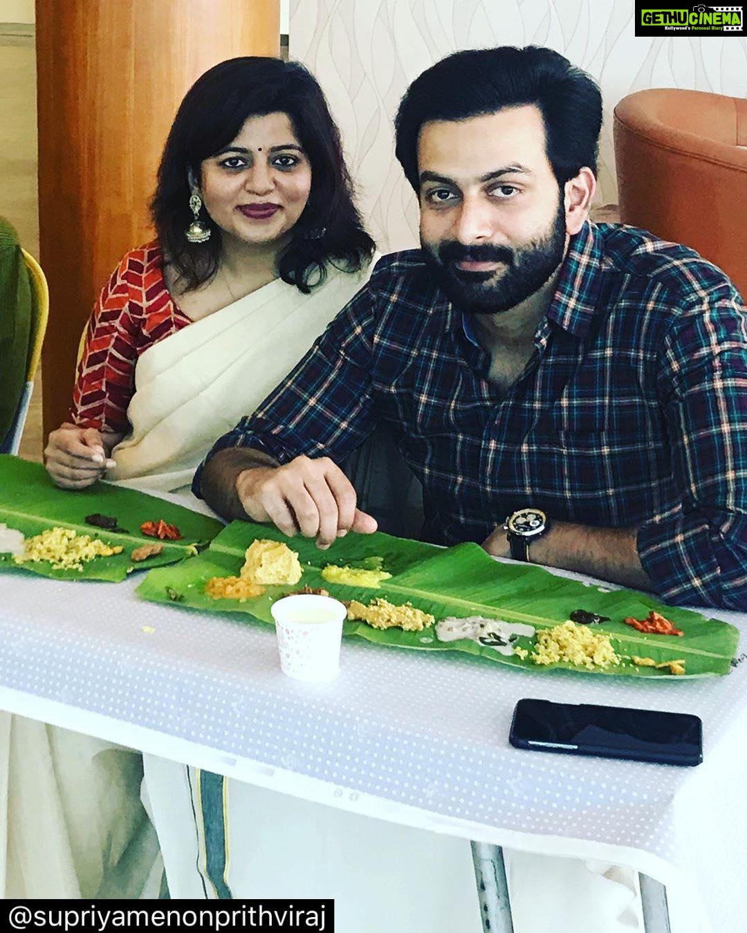 Prithviraj Sukumaran Instagram - This picture was taken during last Vishu. We had an amazing lunch that day with the families of all those who help us be who we are, day in and day out. This year our family like many others is split apart by thousands of miles due to corona virus and the subsequent lockdown. However, We still hope and pray that all of us can be united with our loved ones really soon. #HappyVishu