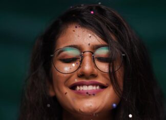 Priya Varrier Instagram - 😁-emojirial* depiction of the picture seen above! Outfit: @veromodaindia Styling: @joe_elize_joy MUAH: @tonythemakeupartist Pc: @jiksonphotography Ps:*Word made up😅