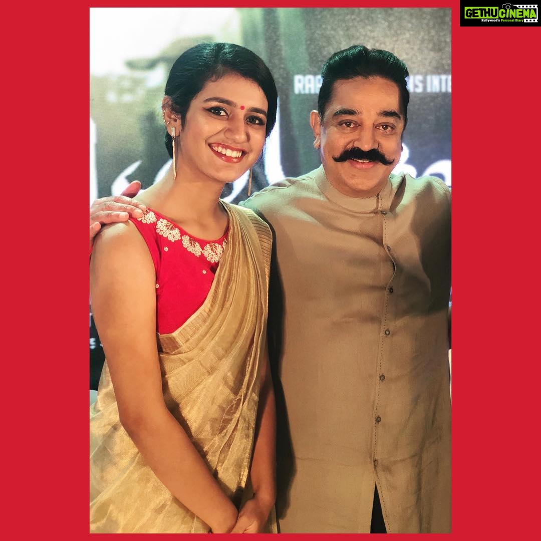 Priya Varrier - 560K Likes - Dream come true✨ With the legend @ikamalhaasan ❤️