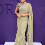 Priyamani Instagram – Thank you my dear @veenaraajcouture @mommyslilgaal for this gorgeous saree which was worn for the inauguration on DORA beauty world of @renjurenjimar !!