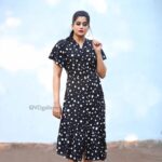 Priyamani Instagram - Wearing this super cute and comfy polka dot dress by @sillypeopleco !!! Styled by my one and only louuuuu @mehekshetty !! ❤️❤️ pictures courtesy @vd_galleries !! Makeup by @maheshdoiphode91 and hairstyle by @shobhahawale ❤️❤️ #dheejodi #etv #dontmissit #