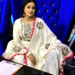 Priyamani Instagram - Thank u my louuuu @mehekshetty for styling me in this gorgeous Anarkali salwar by @nehavaswani_label !! ❤️Earrings courtesy @meesha0213 #zeetamil #dancejodidance2 #lovemyjob #