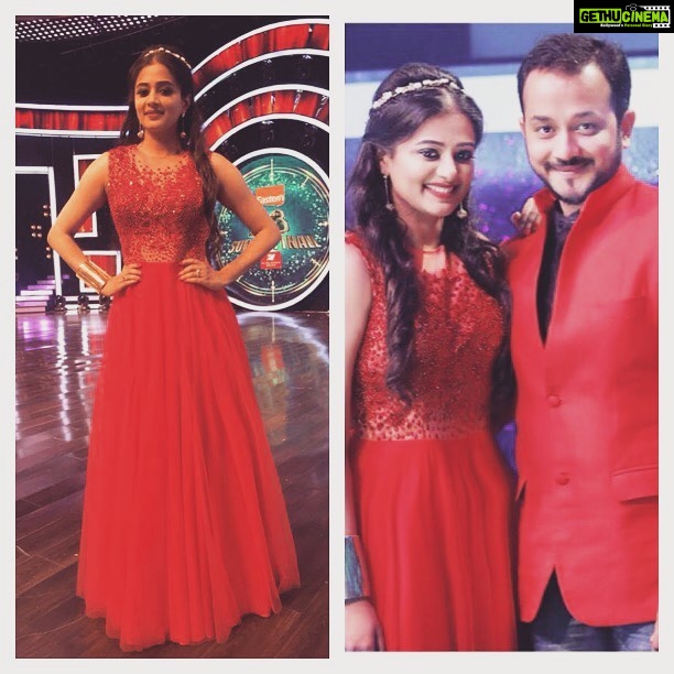 Priyamani Instagram - Red alert!!!Thank u so much @poornimaindrajith for the killer gown!wearing a #Pranaah..bae @mustufaraj looking super hot in a red jacket and black shirt by @shemyofficial ππππ#easternD3#superfinale#dontmissit#