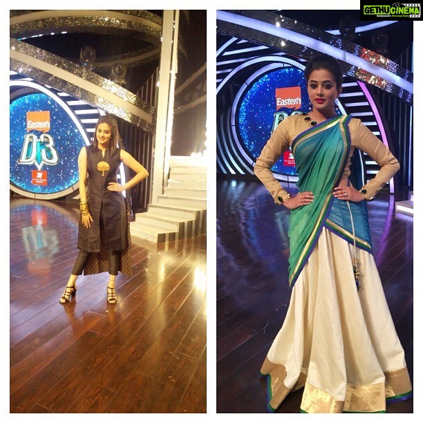 Priyamani Instagram - #EasternD3#thank u so much #Label'M for the beautiful half saree and the black salwar!!#one more week for the super finale#excited#
