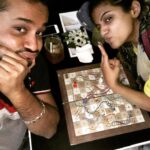 Priyamani Instagram - #and I beat him 7-2...💃💃💃💃💃 @mustufaraj...whatte game!!!#snakesnladders#bringsbackoldmemories#