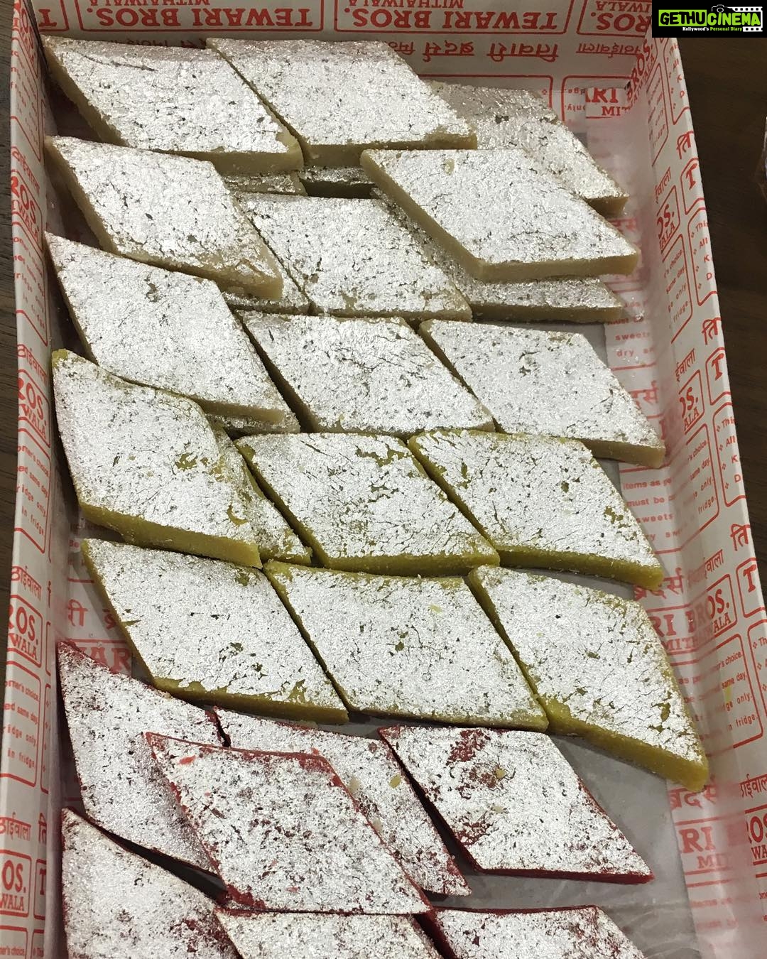 Priyamani Instagram - Another of my weakness...Kaju Barfi....yummmmm..πππthank u @mustufaraj for this!!!!should I...shouldn't I....ππ