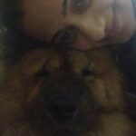 Priyamani Instagram - My n my baby mocha!!!tried very hard to click a selfie!!this is the max I cud get of him..hahahahaha