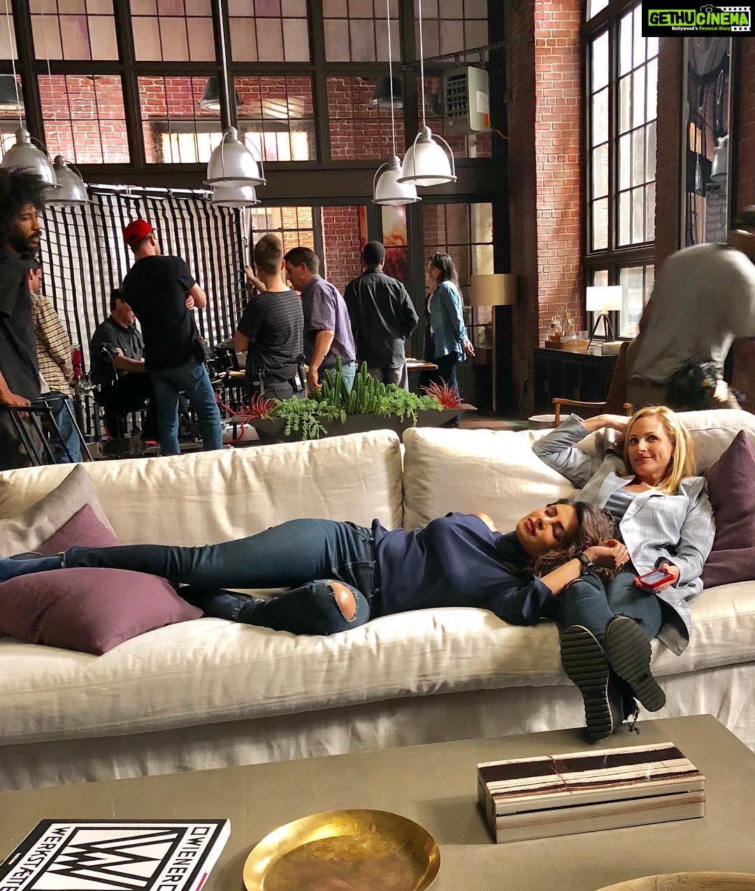 Priyanka Chopra Instagram - So @themarleematlin is an incredible (academy award winning) actress but she truly, may be an even better pillow. 🤣#BeingFabulousIsExhausting New York, New York
