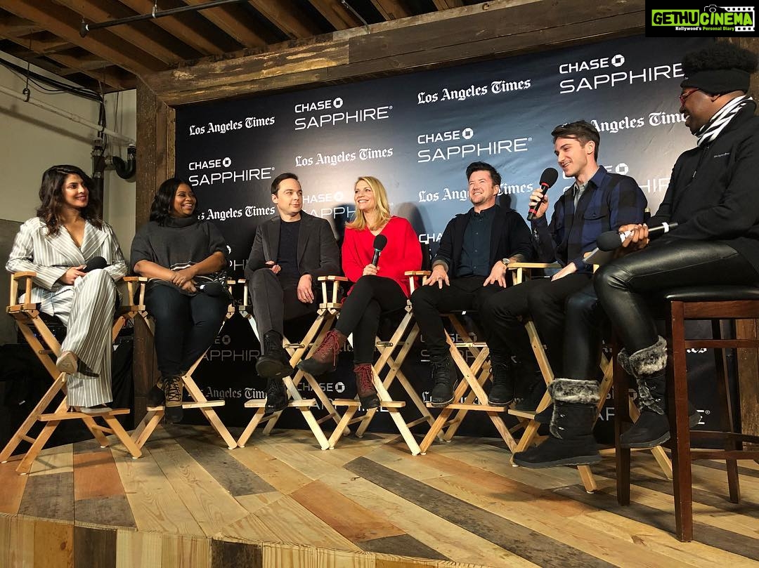 Priyanka Chopra Instagram - Back at it with these guys! Gearing up for tonight’s premiere! #AKidLikeJake @clairedanes @octaviaspencer @therealjimparsons @silash @danielpearle #sundancefilmfestival