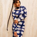 Priyanka Chopra Instagram - Day one of @thematrixmovie press week complete ✔️ #matrixresurrections Outfit: @proenzaschouler Style by: @luxurylaw Makeup: @yumi_mori Hair: @daniellepriano Nails: @pattieyankee 📸: @hunterabrams