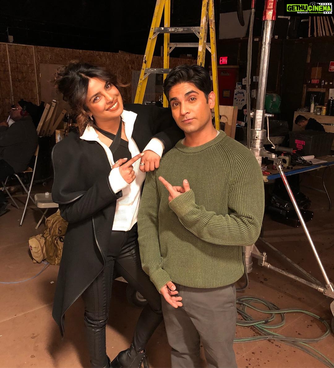 Priyanka Chopra Instagram - Presenting.. the newest member of our team!! #Quantico3 @thevanditbhatt welcome to the show.. its been so much fun! ❤️❤️💯 New York, New York