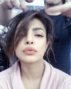 Priyanka Chopra Instagram - When u don’t know what else to do during Glam time. #gettinmyhairdid #quantico #NYC New York, New York