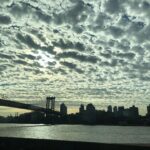 Priyanka Chopra Instagram – When work days look like this you need #nofilter #nycskies #magicalclouds 🙏🏼💋🌸💕 Brooklyn Bridge