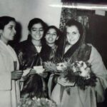 Priyanka Chopra Instagram – An amazing old photo my masi(aunt) @neelaakhouri sent over with her,my mother @madhumalati ,my late grand parents Madhu Jyotsna and Manhar krishna Akhouri with the late former PM of India Indira Gandhi. #just #Roots #history #family ❤️🙏🏼