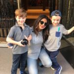 Priyanka Chopra Instagram – Beautiful morning surprise by Jackson and Brady slater!! @bslater9 @travelkara8  Princess P and her boys. ❤️❤️