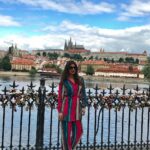 Priyanka Chopra Instagram - Thank u #prague🇨🇿 for being such a wonderful host. I had the best time exploring the city while working crazy hours. Thank u #hanka and Czech crew for looking after me so much. Loved the memories I'm taking back.. @etro @cristinaehrlich Ps- check out the locks behind me. To signify forever love... aaaahhh.. ❤️😍