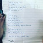 Priyanka Chopra Instagram - Last post for the night! This special girl Nyasha wrote me a song. She had the voice of an angel. Sang it for me too. Raped as a tender Pre teen by her grandfather has dreams of being doctor and an actress. With tears in her eyes and a smile on her lips she sang me her song and said pls don't forget me. I will not forget u Nyasha. Thank u for showing me that resilience will get u through anything.. u r my inspiration. I asked for her autograph so that when she fulfills her dream I can say I know her..she obliged me #NamasteIndia #EndViolence #unicef #thistimeforafrica ... Until tomorrow... stay with me on this journey. Show the world that children all around the world need our attention.