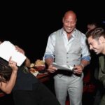 Priyanka Chopra Instagram – Always fun with these boys! #CinemaCon @baywatchmovie @therock @zacefron #BeBaywatch #runninglines #lifeofanactor #onthejob