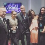 Priyanka Chopra Instagram – Beautiful evening with beautiful people! Congrats @therock @jlo @tomhanks on your amazing wins! Awesome to meet you @simonegjohnson  you looked lovely! Thx for the tip😘👏🏽❤️#PCAs