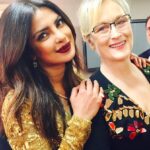 Priyanka Chopra Instagram – Quoting my favourite #MerylStreep, as I call an end to this night…when you have a broken heart…make art. You are astounding! #FanGirl