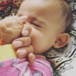 Priyanka Chopra Instagram - This one loves eating my hands... #babybites the best @sky.krishna