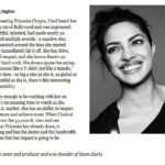 Priyanka Chopra Instagram – Thank you @therock …so humbled by your amazing words #Time100 Can’t wait to join you guys on set for #Baywatch in a few days!