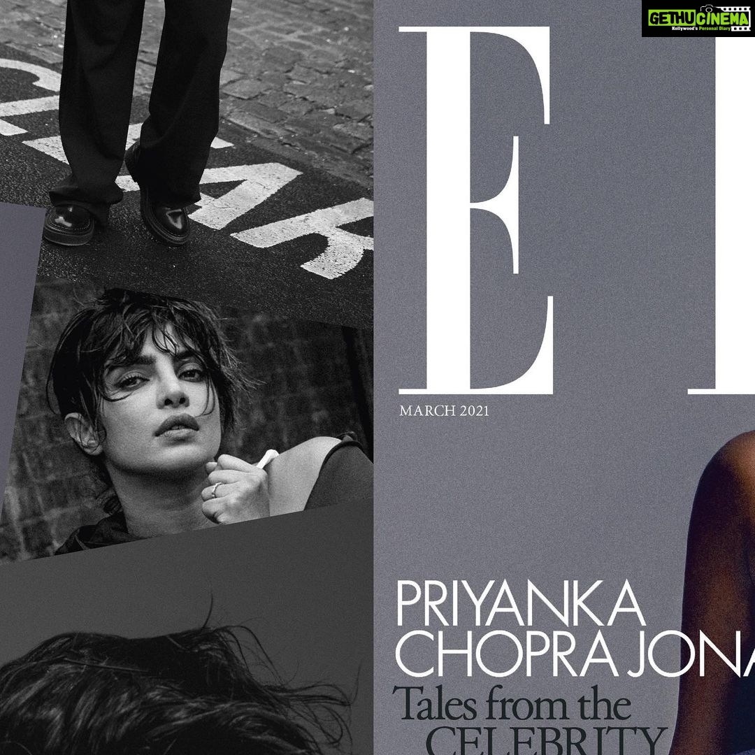 Priyanka Chopra Instagram - Elle UK, March 2021 E-I-C: @farrahstorr Creative Director: @misterthomasjames Entertainment Director: @tommacklin Photographer: @liaclay Stylist: @aureliadonaldson Makeup: @ninninummela Hair: @alipirzadeh Nails: @nailsbymh Seamstress: @chapman_burrell