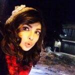 Priyanka Chopra Instagram – The end to Another cold winter day with my friend snow!!! #montrealdiaries