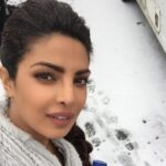 Priyanka Chopra Instagram – Snowflakes that stay on my nose and eyelashes…. ! 😍 My 1st snowfall of the year! #montrealdiaries