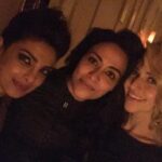 Priyanka Chopra Instagram - Celebrating the PCAs with my girls! @jazmasri @thejohannabraddy #Quantico Family