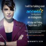 Priyanka Chopra Instagram – Boom! It’s a #QuanticoTakeover @accesshollywood are you ready? Let’s do this !!! #AlexParrish in the house