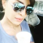 Priyanka Chopra Instagram – Off to work but coffee first!! #QUANTICO #AlexParrish #COMINGTHISFALL