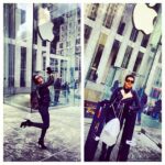 Priyanka Chopra Instagram – Before and after!! At my temple!!! Pranam Apple store!! Yay #NYC