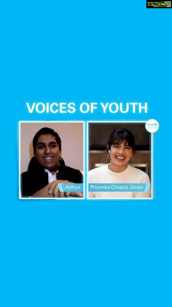 Priyanka Chopra Instagram - “Leave the world a little better than you found it.” At just 16-years old, Aditya aims to eliminate single-use plastics in India. I cannot applaud this young leader enough! So inspiring to reimagine a more sustainable world with Aditya, @unicef and @voicesofyouth for #WorldChildrensDay on 20 November. To make this world a better place, we must listen to young people.
