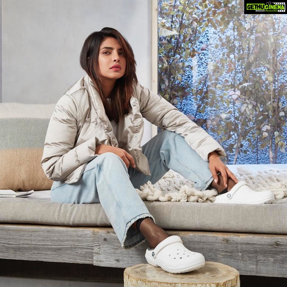 Priyanka Chopra Instagram - Like a warm blanket for your feet... these Fuzz Lined Classics are so cozy. @crocs #comeasyouare