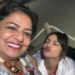 Priyanka Chopra Instagram - Will miss u mama. All these days of having u with me has ruined me! Come back soon!! ❤️